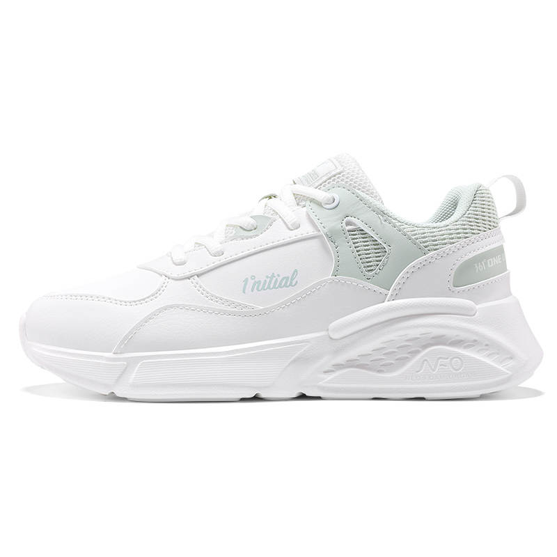 361° Cushioning, Wear Resistant Low top Casual Running Shoes Women's White Green
