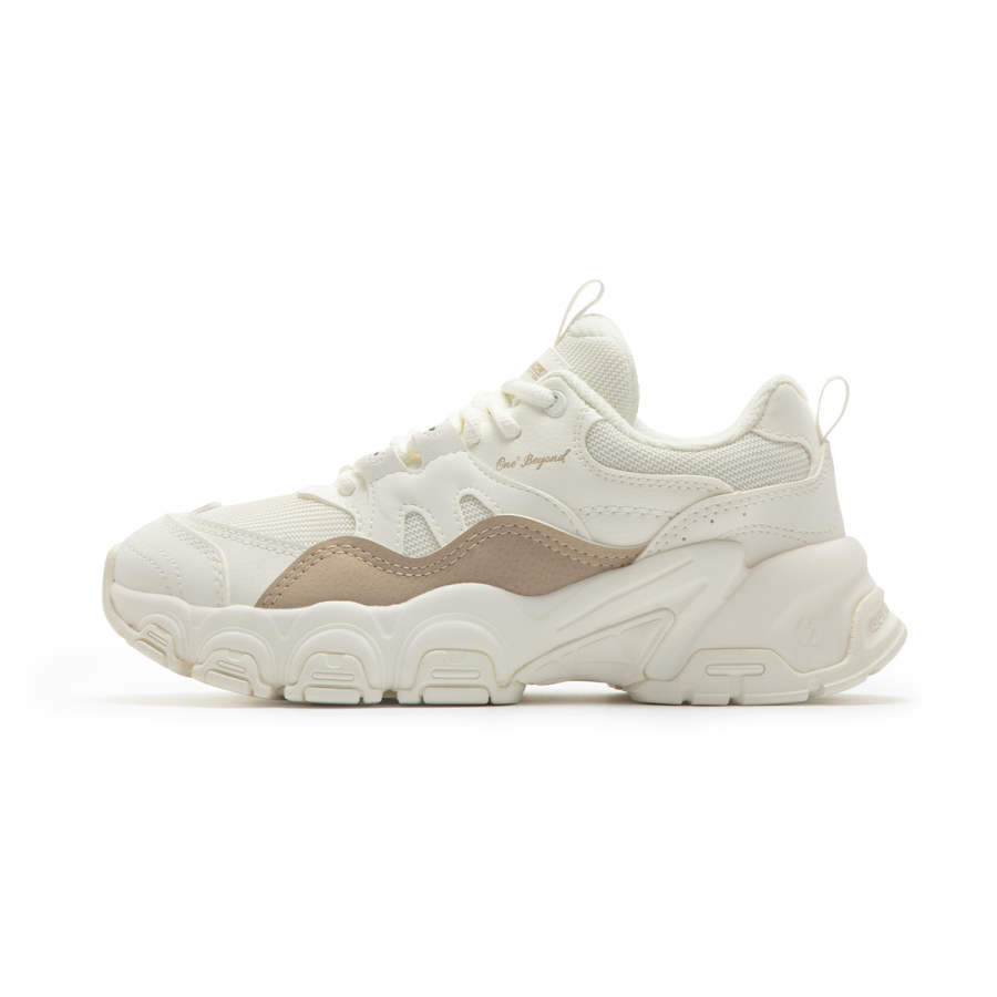 361° Vintage Cushioning Abrasion Resistant Lightweight Low top Running Shoes Women's White Brown