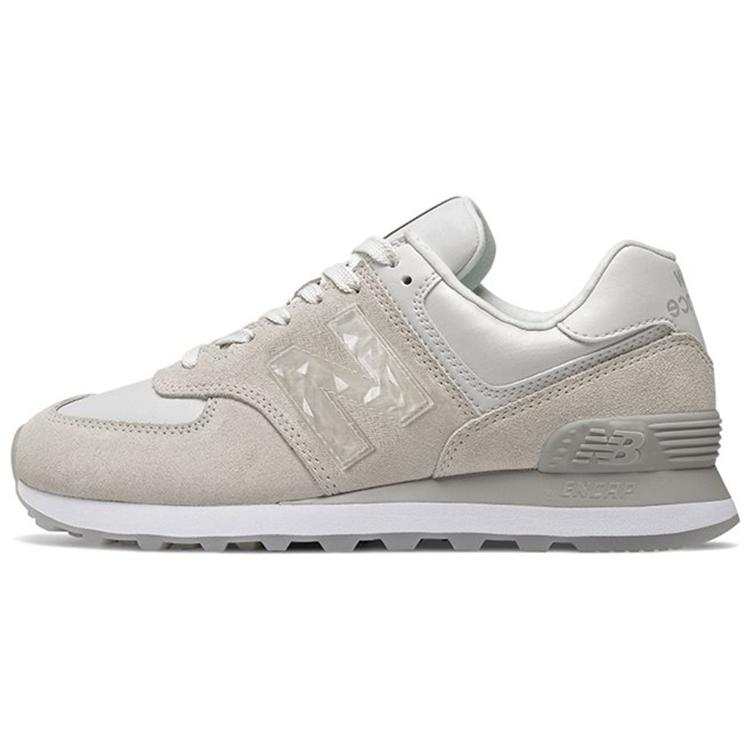 New Balance New Balance NB 574 Comfortable Textile, Synthetic Leather Low top Running Shoes Women's Gray White