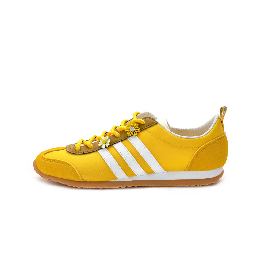Adidas Adidas VS JOG 2.0 Cushioning Abrasion Resistant Cushioning, Wear Resistant Low top Casual Shoes Unisex Yellow