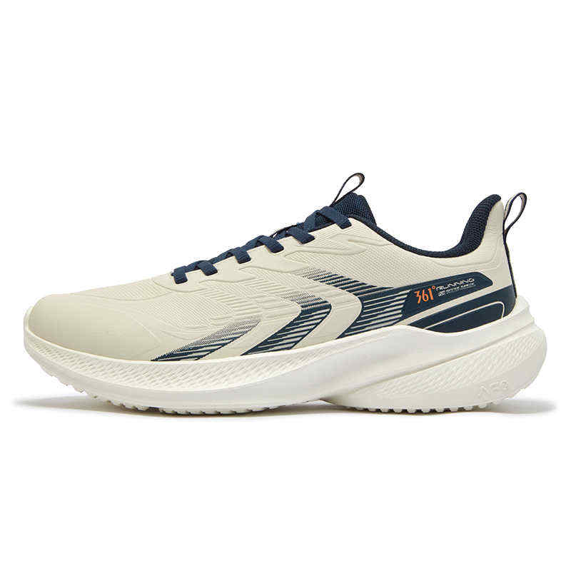 361° Lightweight Slip Resistant Lightweight Anti Slip Low top Casual Running Shoes Men's White Blue