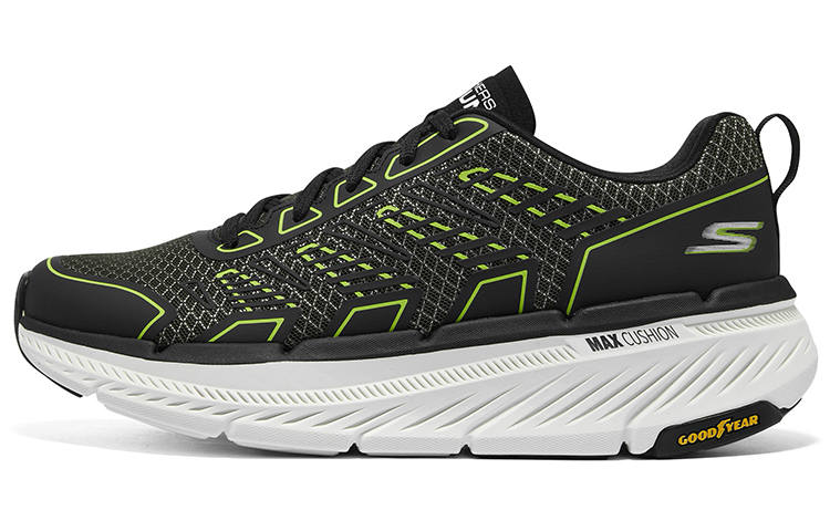 Skechers Max Cushioning Comfortable Low top Running Shoes Men's Olive Black