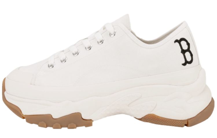 MLB Big Ball Chunky Low New York Yanker Slip Resistant Abrasion Resistant Low top Chunky Sneakers Unisex White