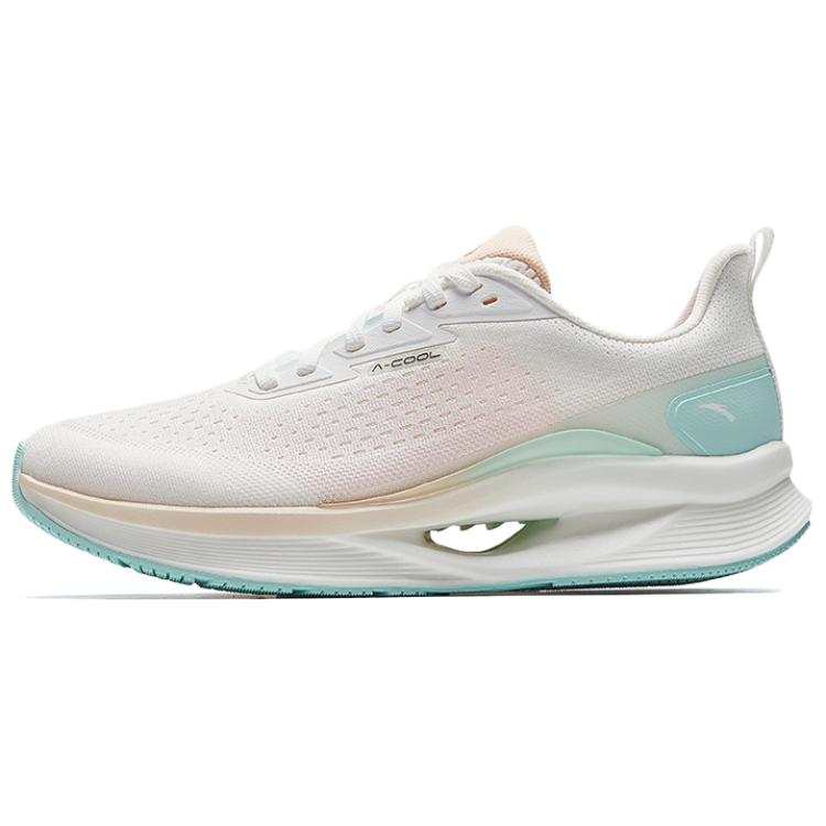 Anta Abrasion Resistant Breathable Low top Casual Running Shoes Women's White Pink Blue