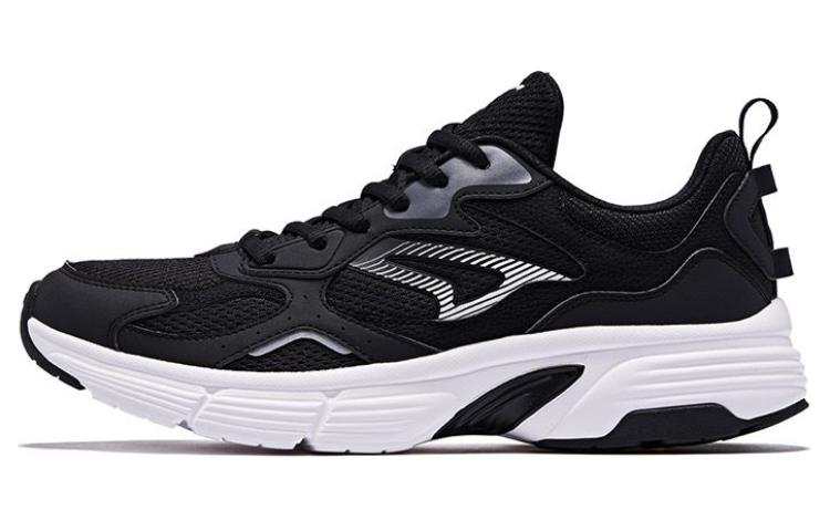QIAODAN Comfortable Slip Resistant And Breathable Low top Running Shoes Men's Black White