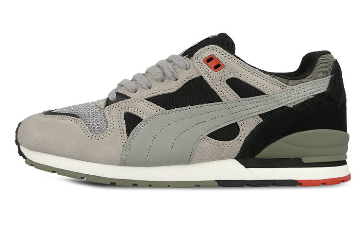 PUMA Duple Cushioning Slip Resistant Abrasion Resistant Low top Running Shoes Unisex Gray Black Green