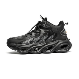 FEIYUE Cushioning Height-Increasing Low-top Chunky Sneakers Men's Black