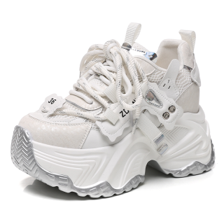 NRDROFFICIAL Cushioning Balance Wear Resistant Lightweight Breathable Slip Resistant Low Top Chunky Sneakers Women's