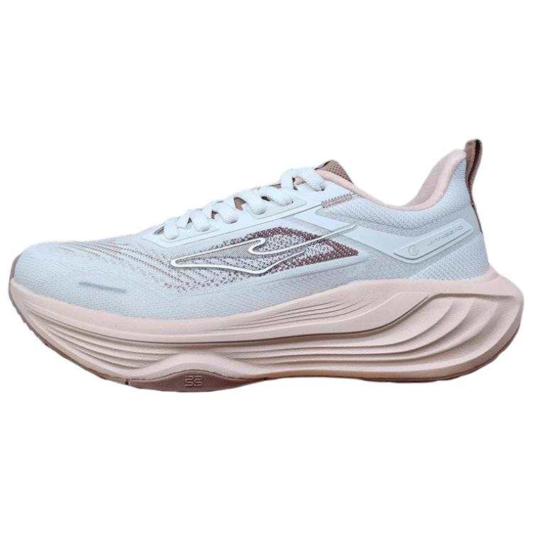 Erke Cushioning Breathable Lightweight Low top Casual Running Shoes Women's Microcrystal White Cinnamon Powders
