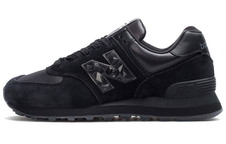 New Balance New Balance NB 574 Comfortable Cushioning Low top Running Shoes Women's Black B Width