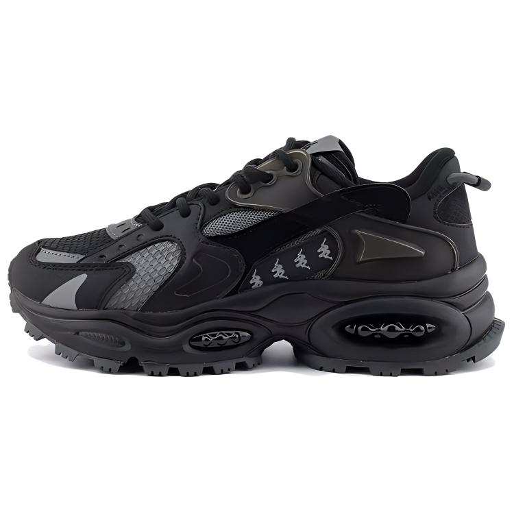 Kappa Slip Resistant Abrasion Resistant Low top Chunky Sneakers Unisex Black