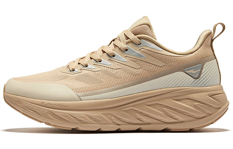 Erke Abrasion Resistant Breathable Low top Running Shoes Men's Oat Warm Linen