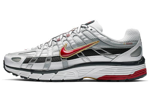Nike Nike P 6000 Abrasion Resistant Low top Casual City Commuting Running Shoes Women's White Red