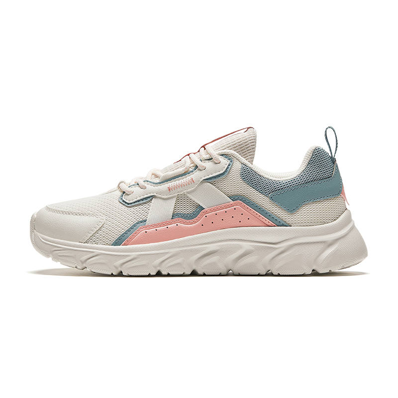 Anta Comfortable Cushioning, Wear Resistant Low top Running Shoes Women's White Pink Cyan