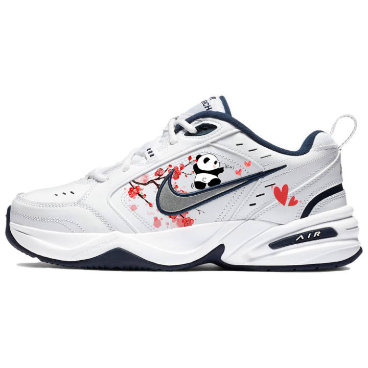 Nike Nike Air Monarch 4 Slip Resistant Abrasion Resistant Low top Chunky Sneakers Unisex Gray White