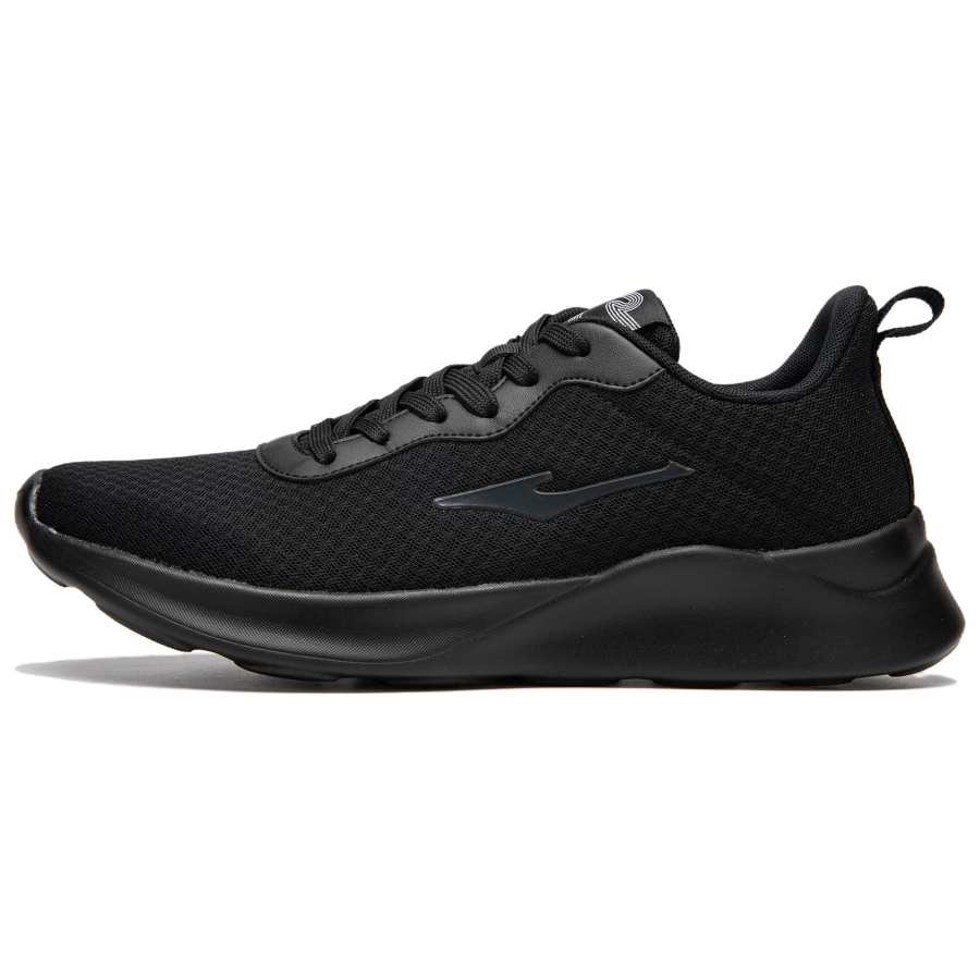 Erke Cushioning Slip Resistant Abrasion Resistant Breathable Support Low top Running Shoes Men's Black