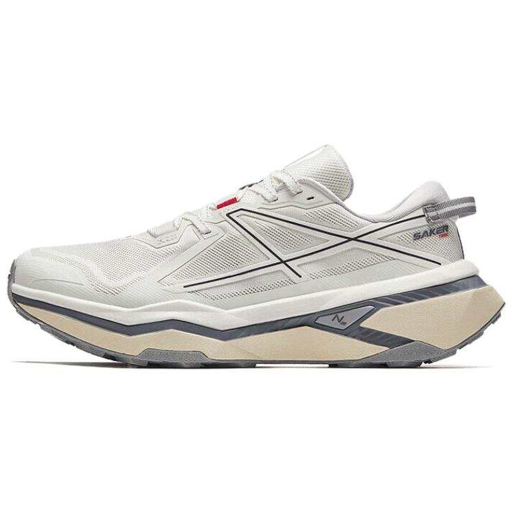 Anta Peregrine Falcon Fabric Slip Resistant Cushioning Low top Trail Running Shoes Men's Beige