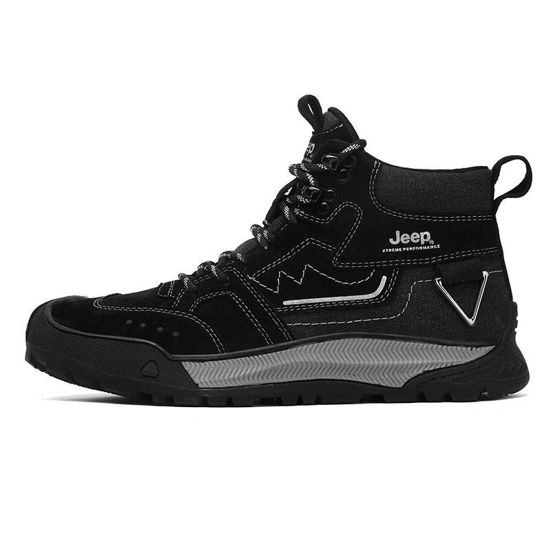 Jeep Mid top Outdoor Shoes Men's Black