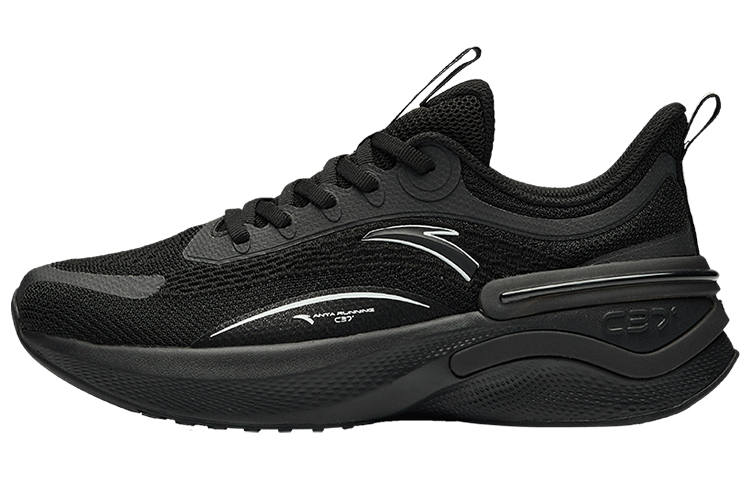 Anta C37 Series Chasing Waves Breathable Low top Running Shoes Women's Black White