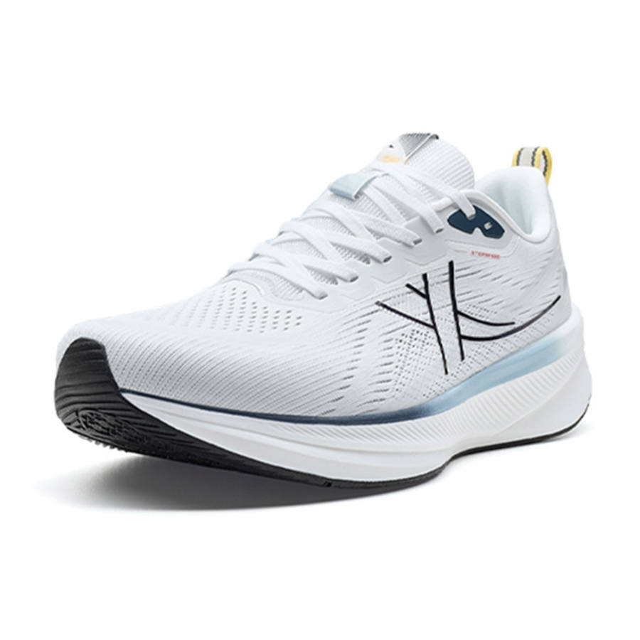 XTEP 6.0 Speed Cushioning Breathable Lightweight Low top Sprint Running Shoes Men's White