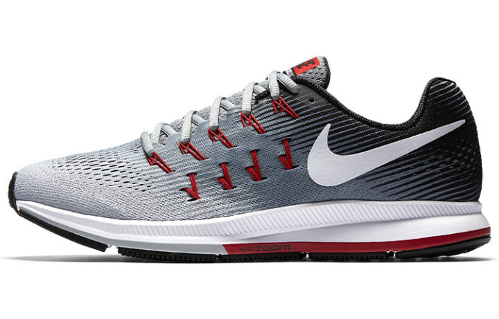 Nike Nike Air Zoom Pegasus 33 Running Shoes Men's Low Top Gray/Black/Red