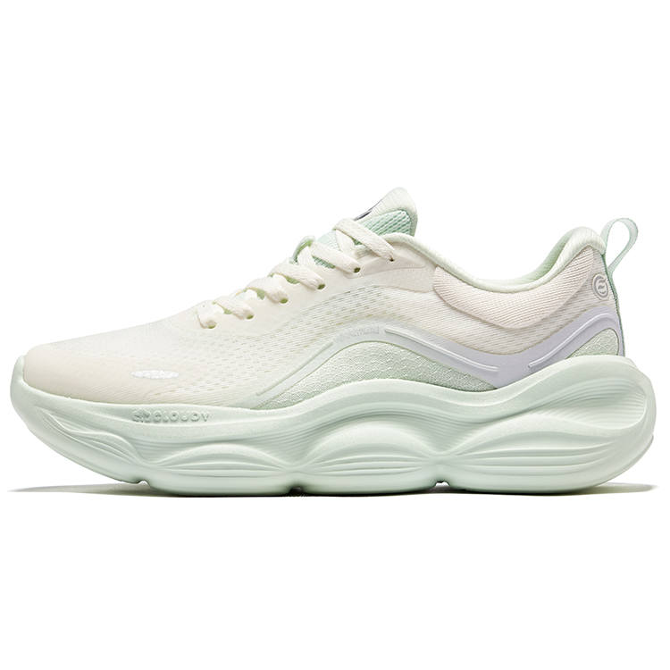 Erke Cushioning Rebound Low top Training City Commuting Running Shoes Women's Microcrystal White Purified Water
