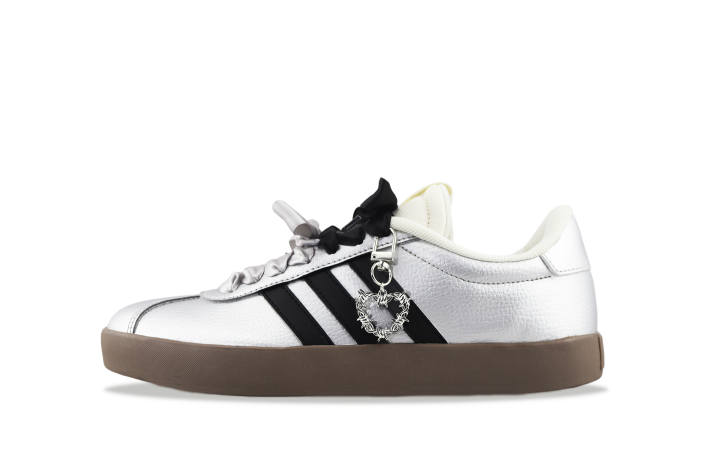 Adidas Adidas VL COURT 3.0 Low top Skateboard Shoes Unisex Black Silver