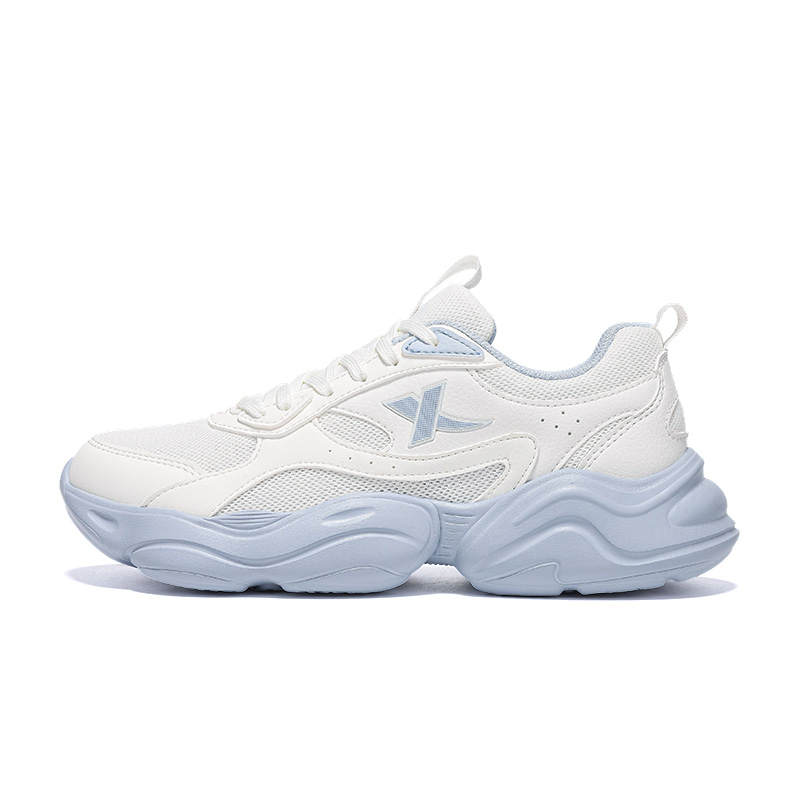 XTEP Low top Casual Running Shoes Women's Sail White Dusty Blue