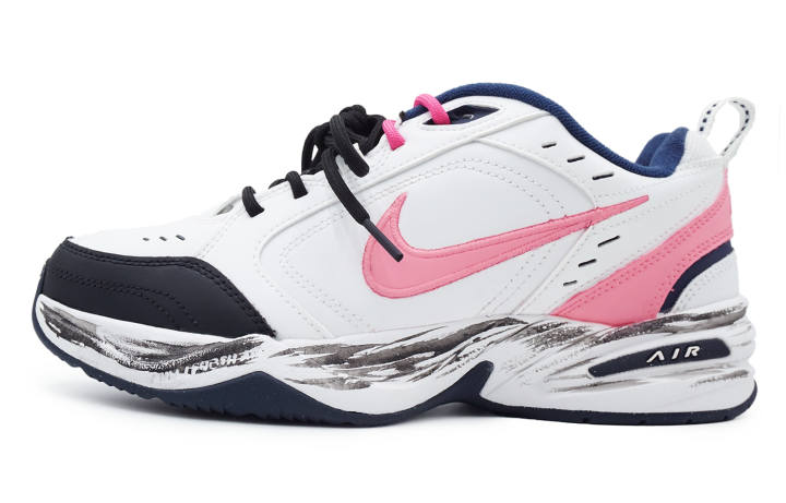 Nike Nike Air Monarch 4 Slip Resistant Abrasion Resistant Low top Chunky Sneakers Unisex White Black Pink
