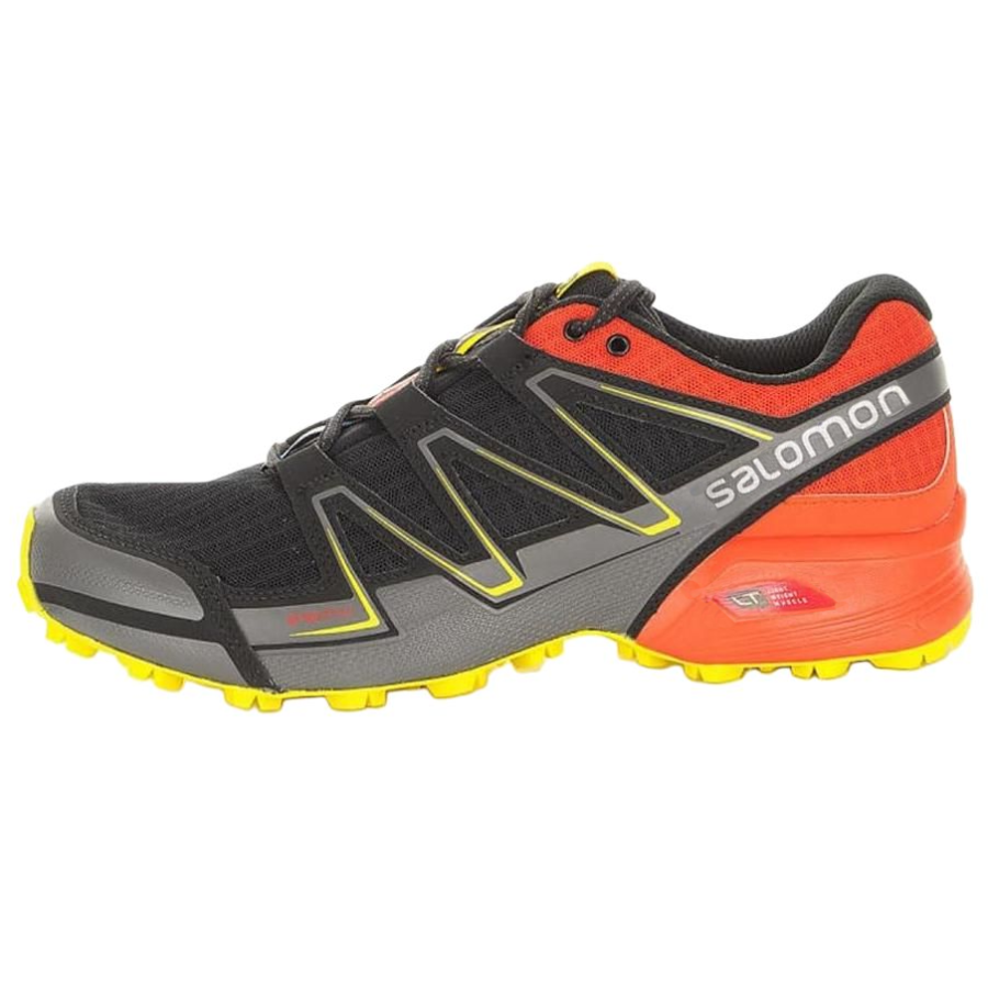 SALOMON Speedcross Vario Cushioning Slip Resistant Low top Running Shoes Men's Black Orange