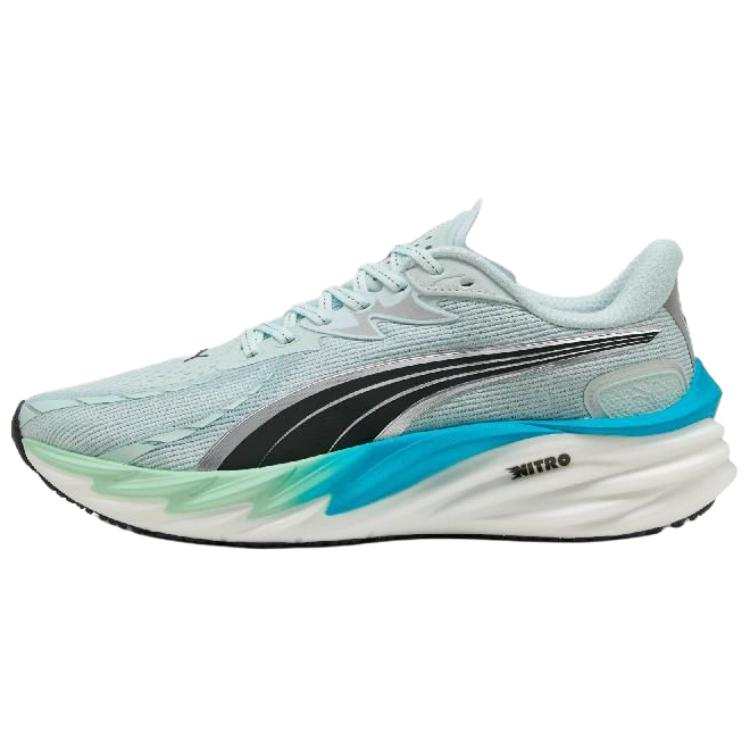 PUMA Velocity NITRO 4 Low top Running Shoes Men's Gray Black Blue