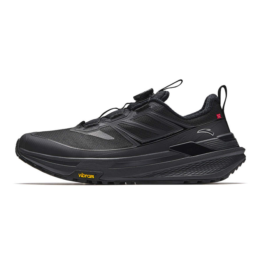 Anta Tian Du Textile, Synthetic Leather Low top Casual Training City Commuting Running Shoes Men's Basic Black