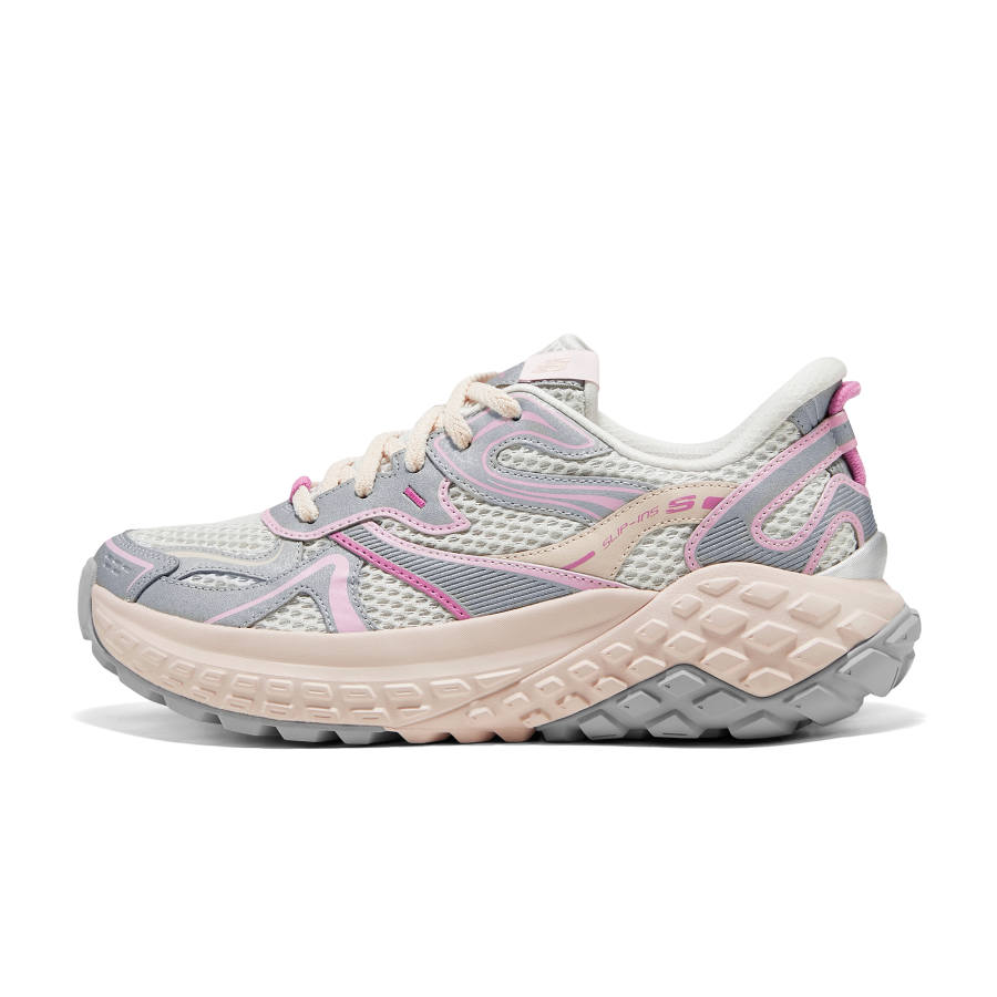 Skechers Monster Abrasion Resistant Low top Chunky Sneakers Women's Gray Pink