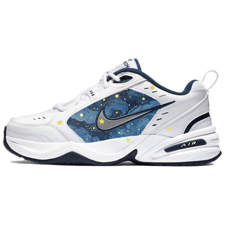 Nike Nike Air Monarch 4 Slip Resistant Abrasion Resistant Low top Chunky Sneakers Unisex Blue White