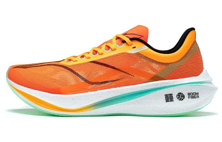 Li-Ning Li Ning Feidian 3 Challenger Abrasion Resistant Breathable Low top Marathon Running Shoes Men's Neon Bright Orange