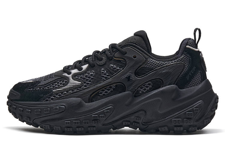 XTEP Shanhai Collection Height Increasing Low top Chunky Sneakers Men's Black Gray
