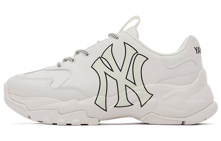 MLB Big Ball Chunky Height Increasing Low top Chunky Sneakers Unisex Ivory White