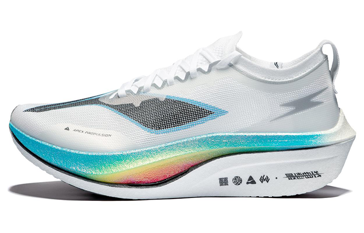 Li-Ning Li Ning Feidian 4 Elite Cushioning Slip Resistant Abrasion Resistant Breathable Low top Running Shoes Unisex White