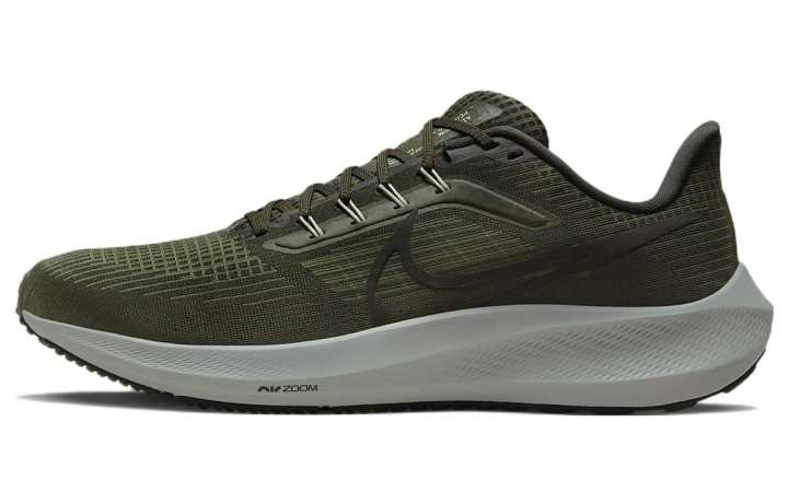 Nike Nike Air Zoom Pegasus 39 Fabric Cushioning Slip Resistant Abrasion Resistant Low top Running Shoes Men's Green Black