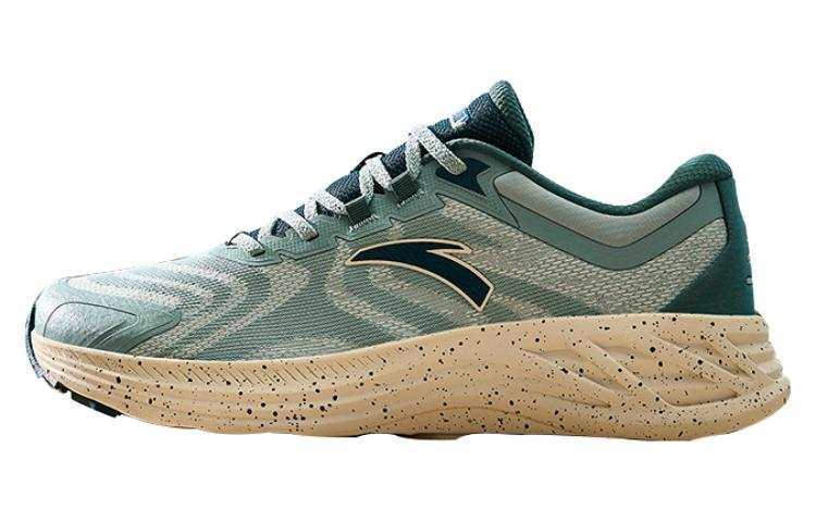 Anta Cushioning Low top Running Shoes Men's Asphalt Gray Green