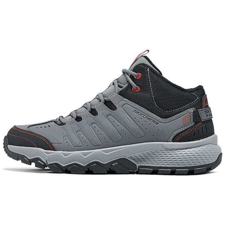 Skechers OUTDOOR MENS Comfortable Mid top Outdoor Shoes Men's Gray Black