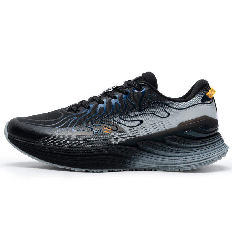 XTEP Slip Resistant Abrasion Resistant Low top Running Shoes Men's Black Gray