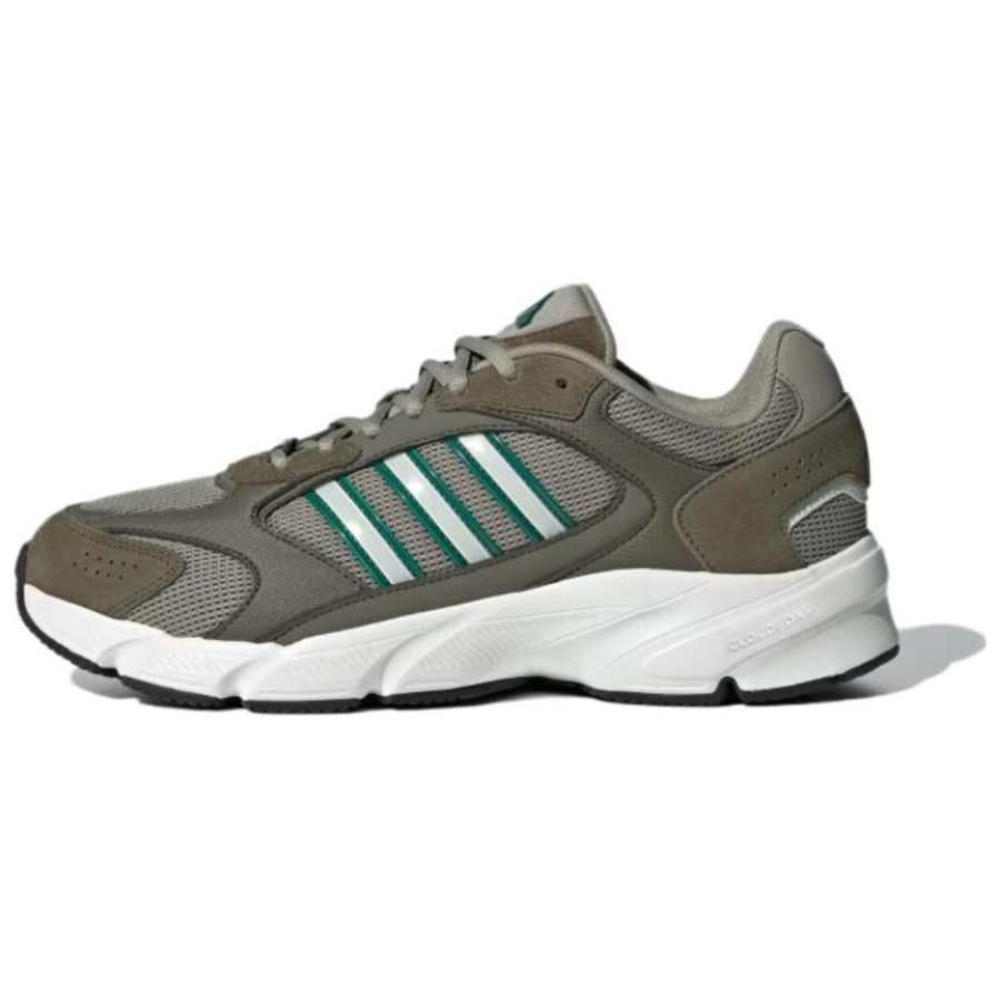 Adidas Adidas CRAZYCHAOS 2000 Cushioning Slip Resistant Breathable Low top Casual Running Shoes Men's Linen Green
