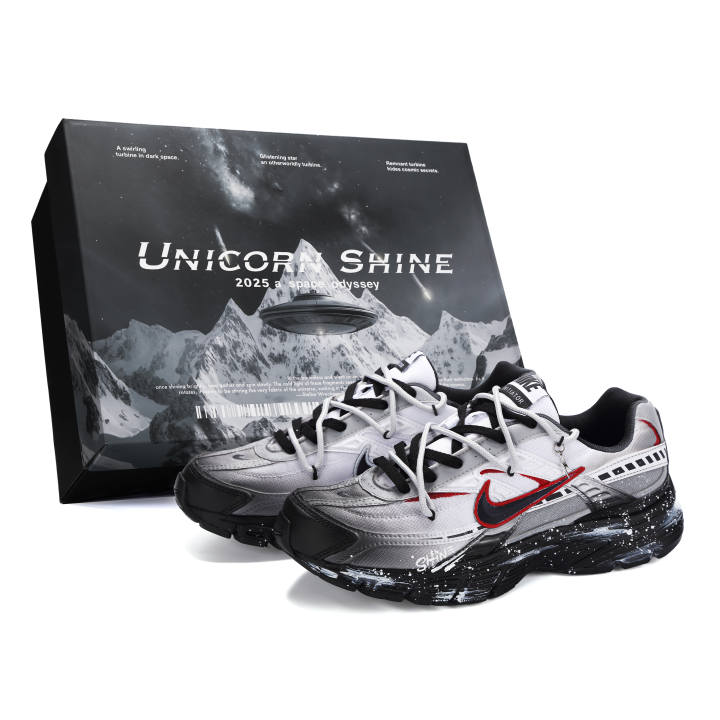Nike Nike Initiator Abrasion Resistant Low top Running Shoes Men's Black White Gray