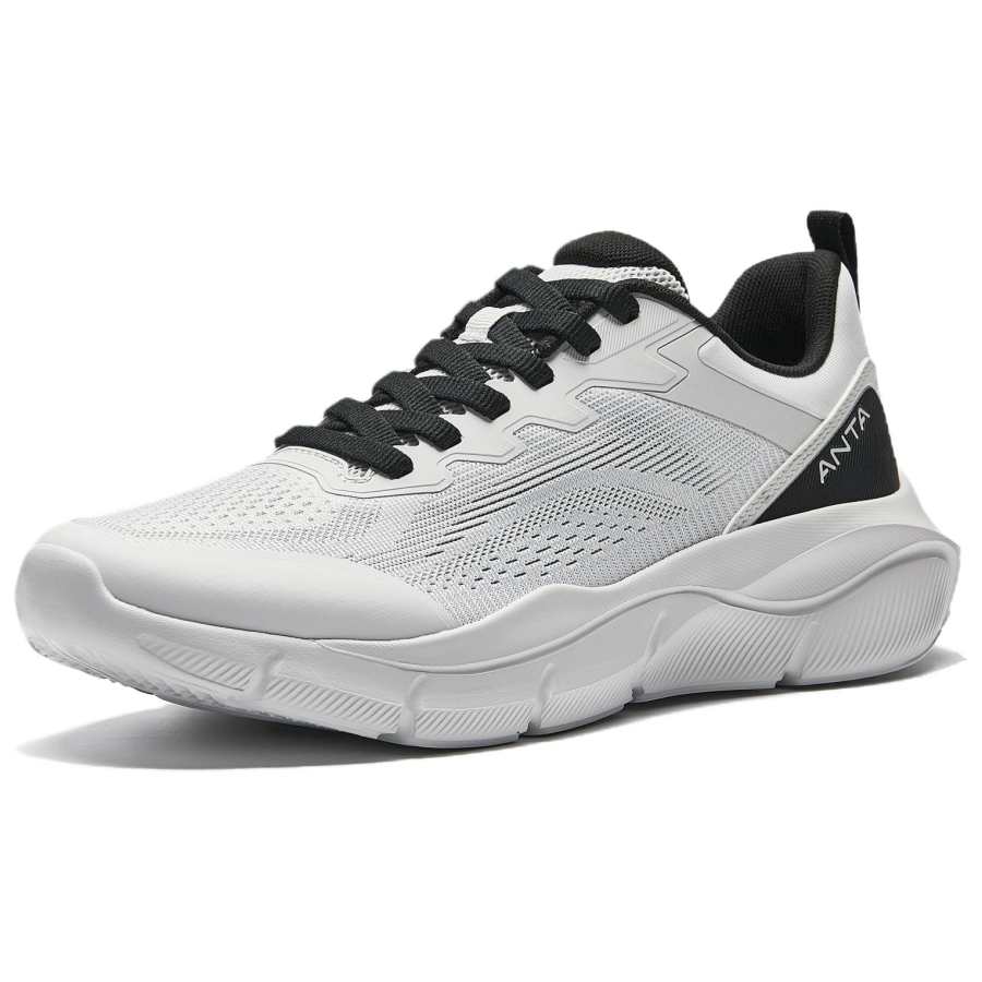 Anta Cushioning Breathable Low top Casual Running Shoes Men's Gray Black
