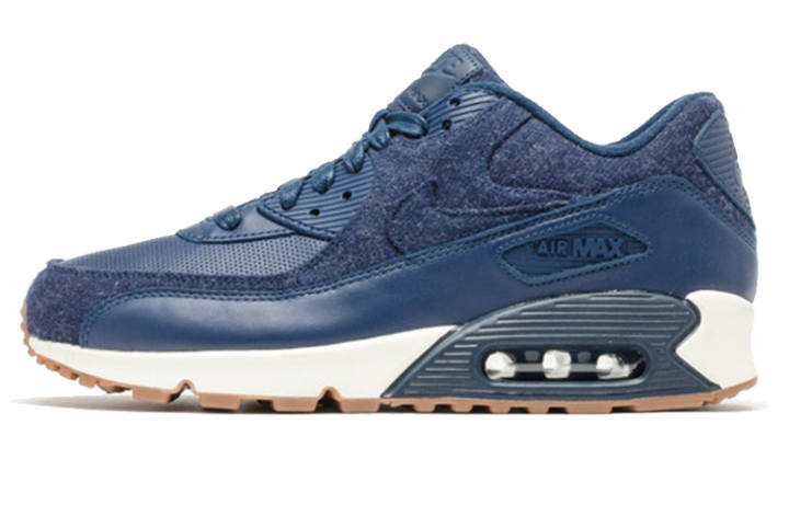 Nike Nike Air Max 90 Suede, Synthetic Leather Cushioning Coverage Cushioning Coverage Low top Running Shoes Men's Dark Blue