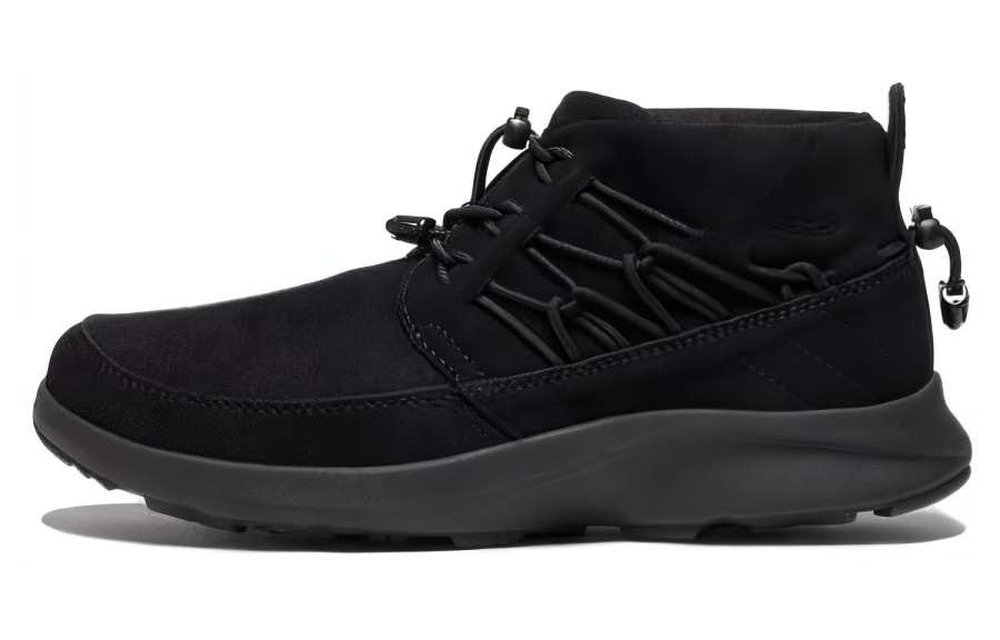 Keen Uneek Chukka Leather Mid top Outdoor Shoes Men's Black