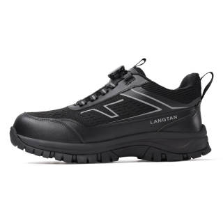 LANGTAN Non slip, Wear resistant, Impact resistant Low top Outdoor Shoes Men's Black