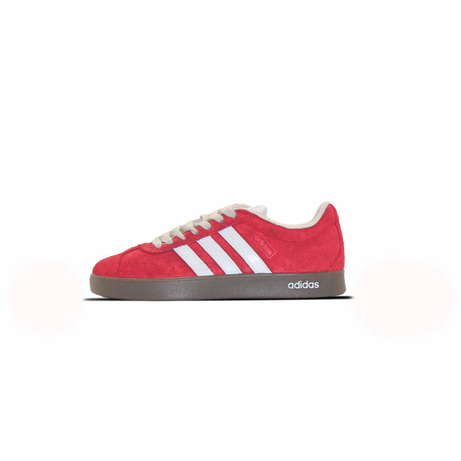 Adidas Adidas VL COURT 2.0 Slip Resistant Abrasion Resistant Low top Skateboard Shoes Unisex White Red