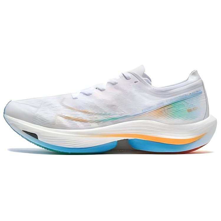 XTEP Racing 160X 5.0 Cushioning Slip Resistant Abrasion Resistant Low top Running Shoes Men's White Orange Yellow